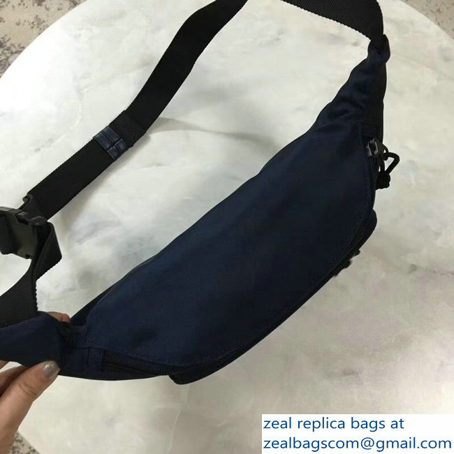 Balenciaga Nylon Canvas Belt Pack Bag Explorer Political Campain Logo Blue - Click Image to Close