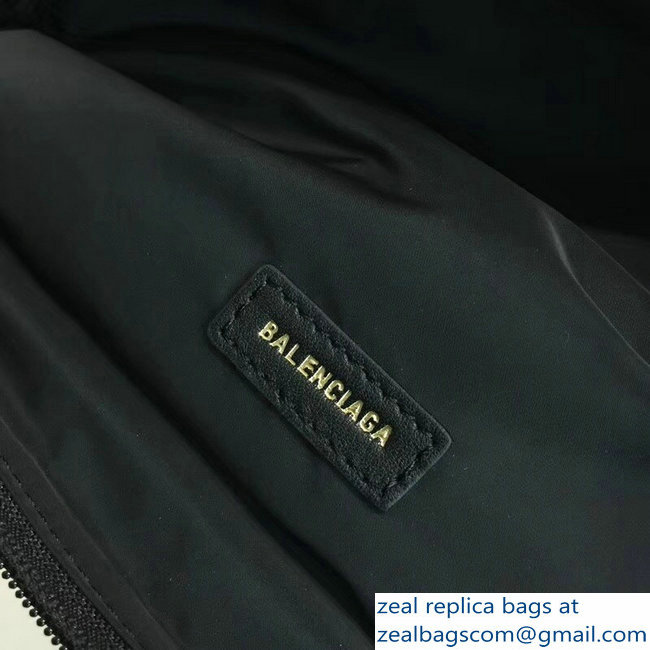 Balenciaga Nylon Canvas Belt Pack Bag Logo Black - Click Image to Close