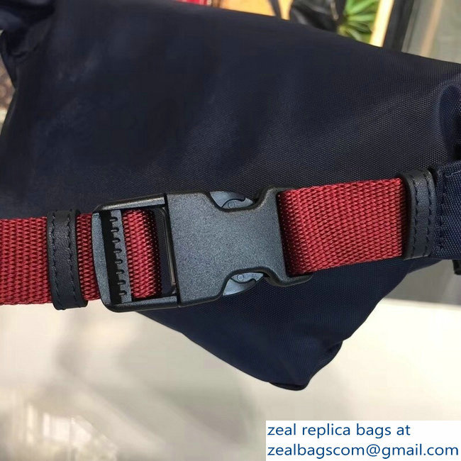 Balenciaga Nylon Canvas Belt Pack Bag Logo Blue - Click Image to Close