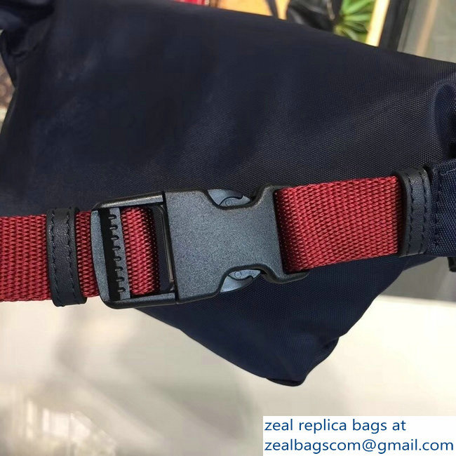 Balenciaga Nylon Canvas Belt Pack Bag Logo Blue