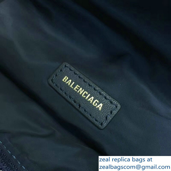 Balenciaga Nylon Canvas Belt Pack Bag Logo Blue