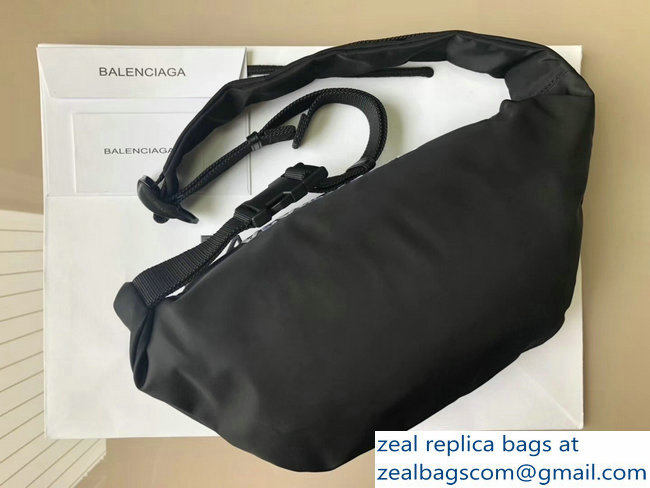 Balenciaga Nylon Canvas Belt Pack Bag Supports World Food Programme Black