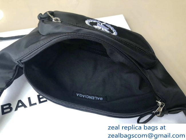 Balenciaga Nylon Canvas Belt Pack Bag Supports World Food Programme Black - Click Image to Close