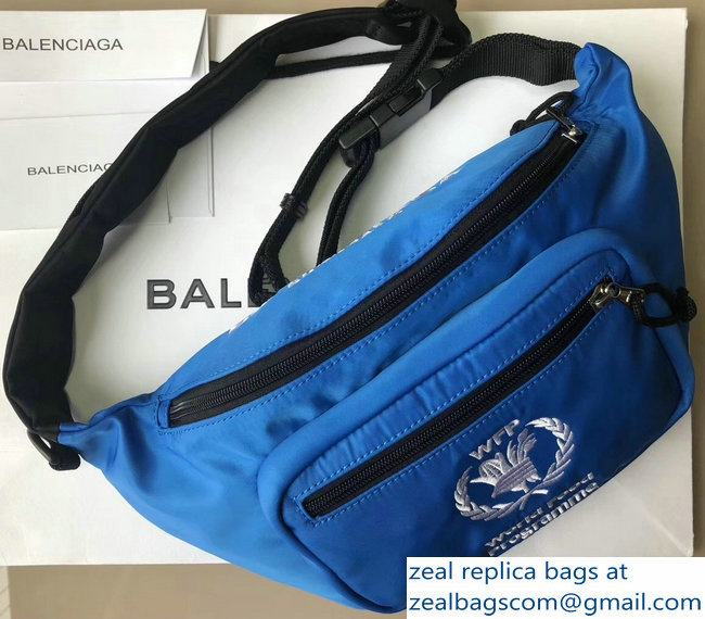 Balenciaga Nylon Canvas Belt Pack Bag Supports World Food Programme Blue