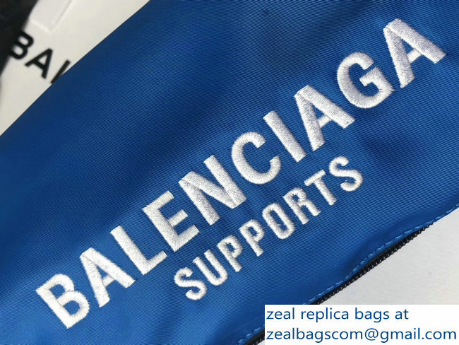 Balenciaga Nylon Canvas Belt Pack Bag Supports World Food Programme Blue - Click Image to Close