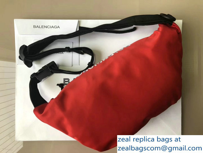 Balenciaga Nylon Canvas Belt Pack Bag Supports World Food Programme Red