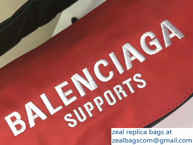 Balenciaga Nylon Canvas Belt Pack Bag Supports World Food Programme Red