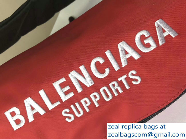 Balenciaga Nylon Canvas Belt Pack Bag Supports World Food Programme Red - Click Image to Close