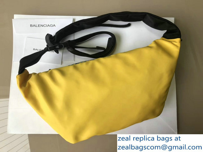 Balenciaga Nylon Canvas Belt Pack Bag Supports World Food Programme Yellow