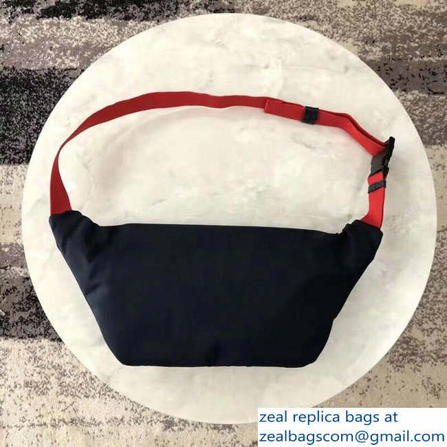 Balenciaga Nylon Canvas Belt Pack Bag Wheel Logo Blue