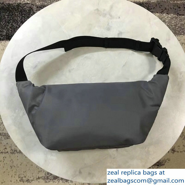 Balenciaga Nylon Canvas Belt Pack Bag Wheel Logo Gray