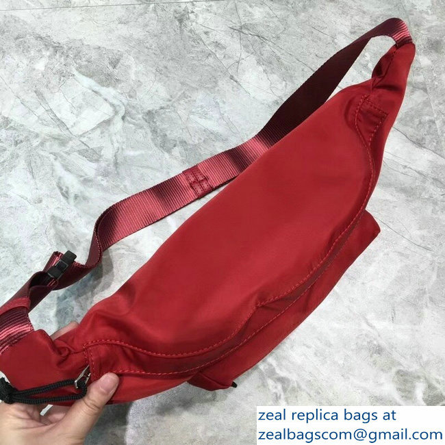 Balenciaga Nylon Canvas Belt Pack Bag Wheel Logo Red - Click Image to Close