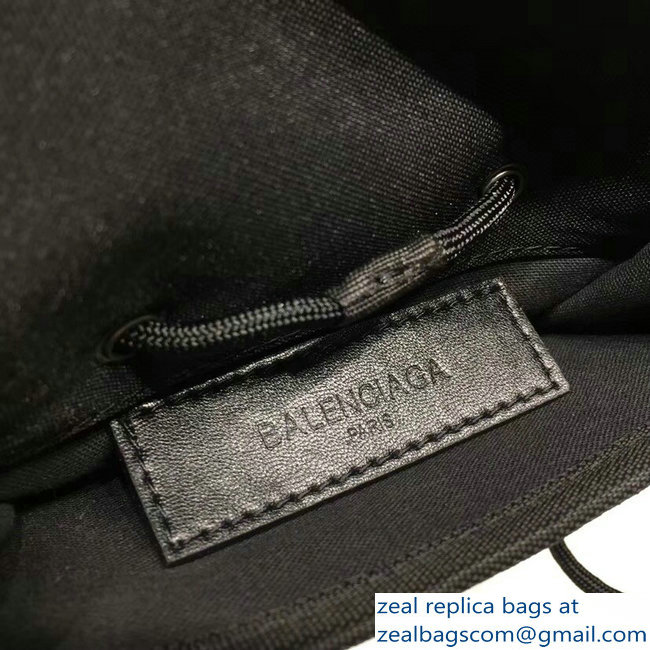 Balenciaga Nylon Explorer Pouch Small Crossbody Phone Bag Black with Shoulder Strap 2018 - Click Image to Close