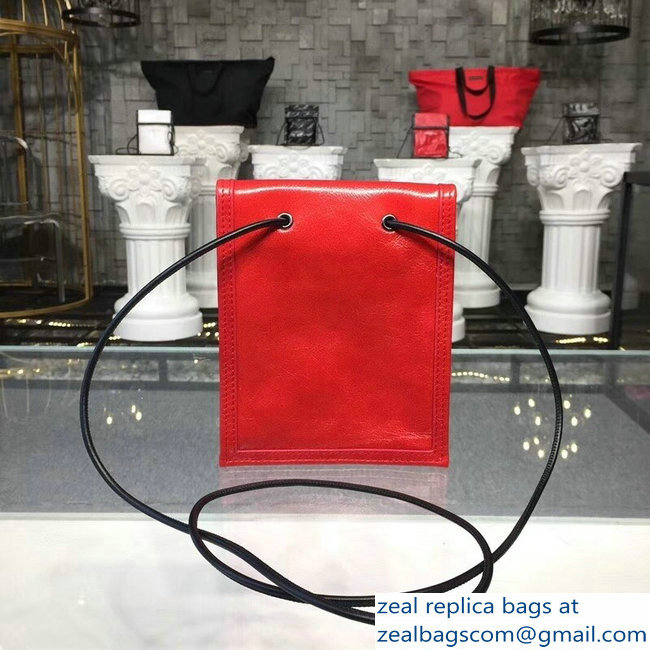 Balenciaga Phone Bag Red with Shoulder Strap 2018 - Click Image to Close