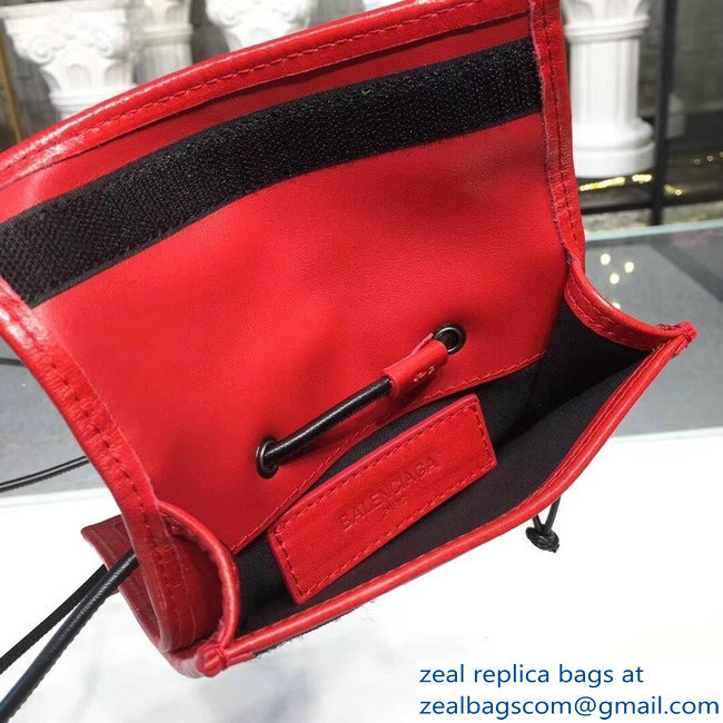 Balenciaga Phone Bag Red with Shoulder Strap 2018