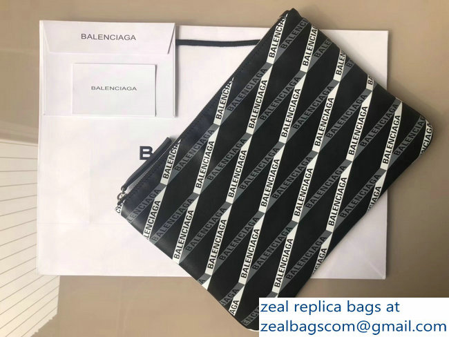 Balenciaga Pouch Clutch Bag Explorer All Over Monogram Logo Print 2018 - Click Image to Close