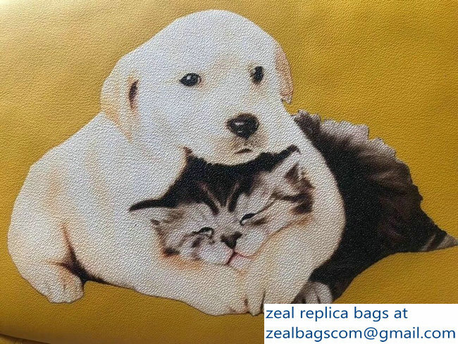 Balenciaga Puppy and Kitten Everyday Camera Bag Small Yellow 2018