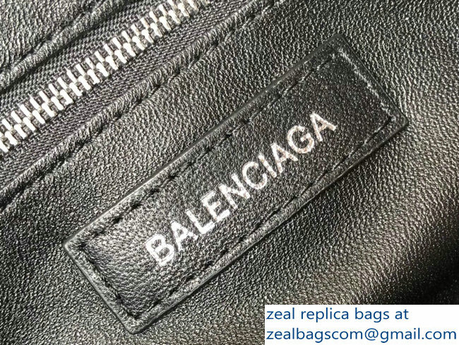 Balenciaga Shearling Shopper Tote Small Bag Logo Black 2018 - Click Image to Close