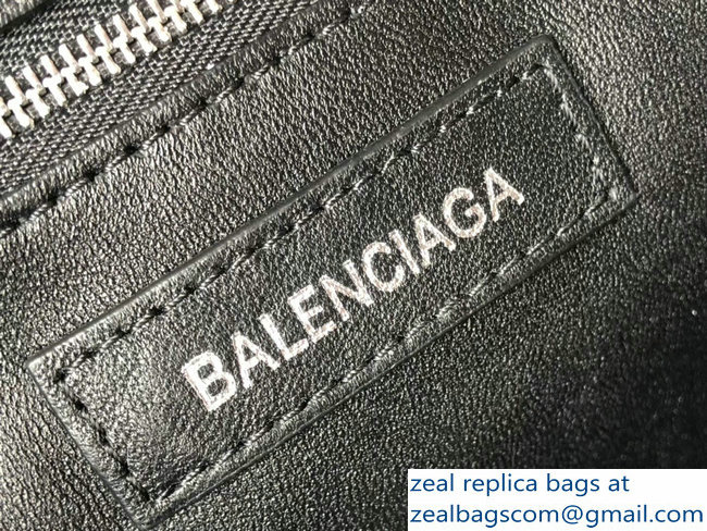 Balenciaga Shearling Shopper Tote Small Bag Logo White 2018 - Click Image to Close