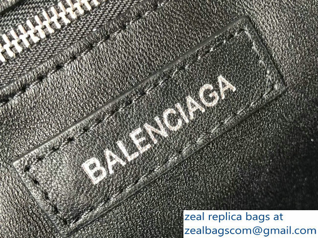 Balenciaga Shearling Shopper Tote Small Bag Logo White 2018