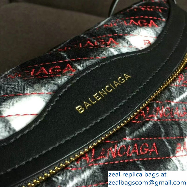 Balenciaga Souvenir Charms Jacquard Logo Belt Bag XS Tweed 01 2018