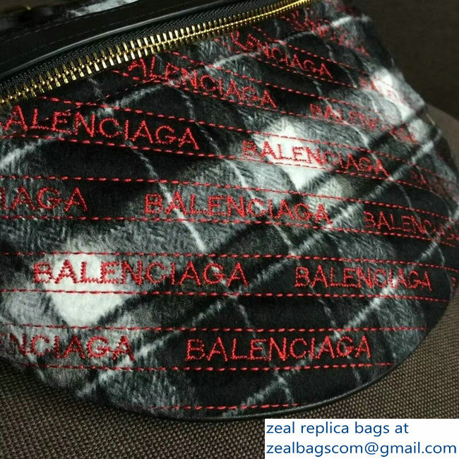 Balenciaga Souvenir Charms Jacquard Logo Belt Bag XS Tweed 01 2018