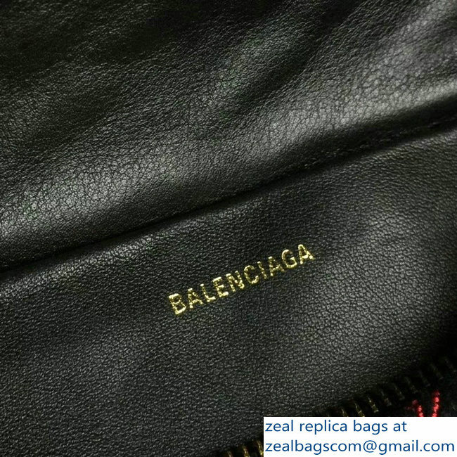 Balenciaga Souvenir Charms Jacquard Logo Belt Bag XS Tweed 01 2018 - Click Image to Close