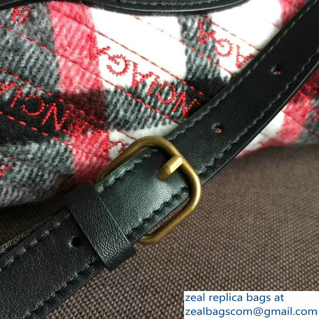 Balenciaga Souvenir Charms Jacquard Logo Belt Bag XS Tweed 02 2018