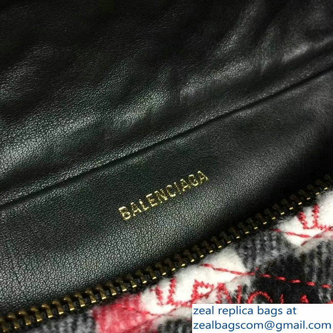 Balenciaga Souvenir Charms Jacquard Logo Belt Bag XS Tweed 02 2018 - Click Image to Close