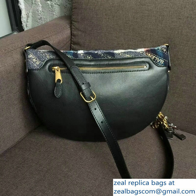 Balenciaga Souvenir Charms Jacquard Logo Belt Bag XS Tweed 03 2018