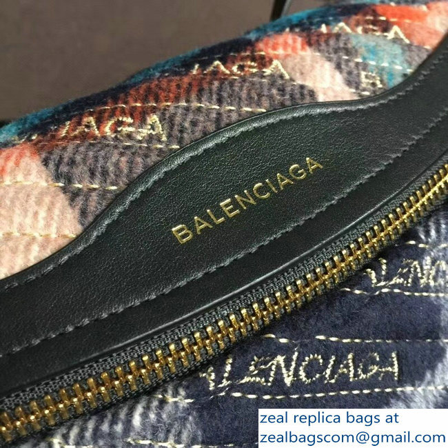 Balenciaga Souvenir Charms Jacquard Logo Belt Bag XS Tweed 03 2018 - Click Image to Close