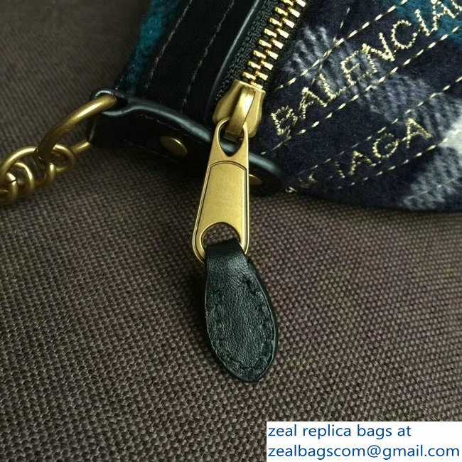 Balenciaga Souvenir Charms Jacquard Logo Belt Bag XS Tweed 03 2018 - Click Image to Close