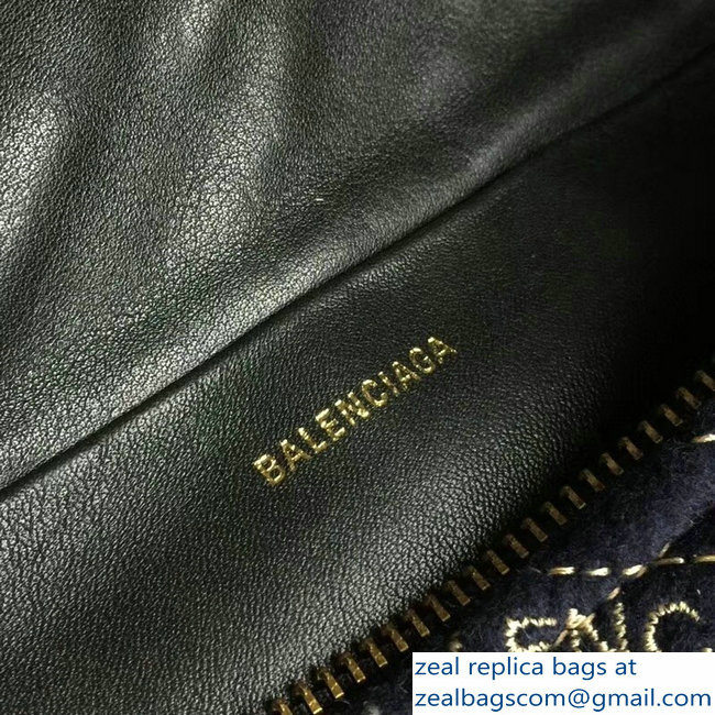 Balenciaga Souvenir Charms Jacquard Logo Belt Bag XS Tweed 03 2018