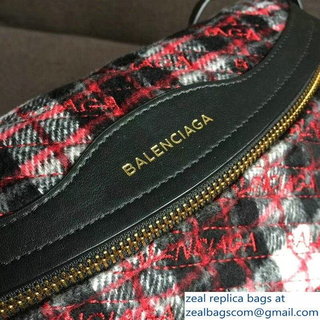 Balenciaga Souvenir Charms Jacquard Logo Belt Bag XS Tweed 04 2018