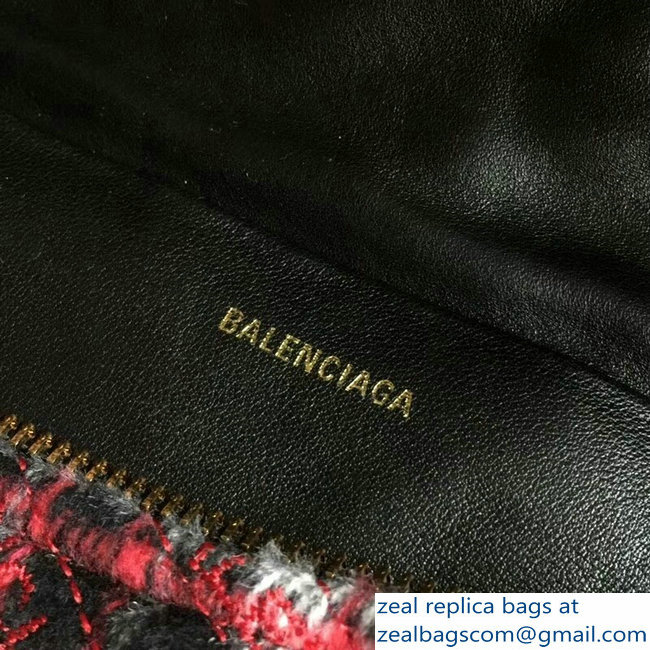 Balenciaga Souvenir Charms Jacquard Logo Belt Bag XS Tweed 04 2018