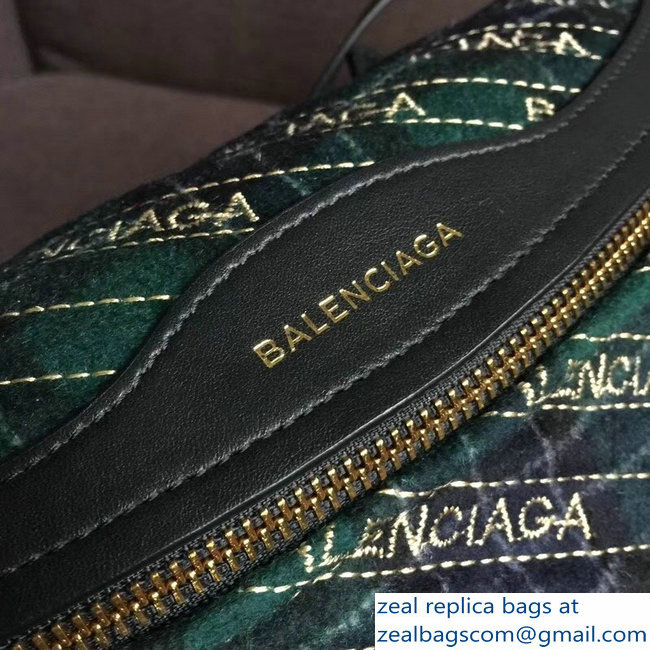 Balenciaga Souvenir Charms Jacquard Logo Belt Bag XS Tweed 05 2018