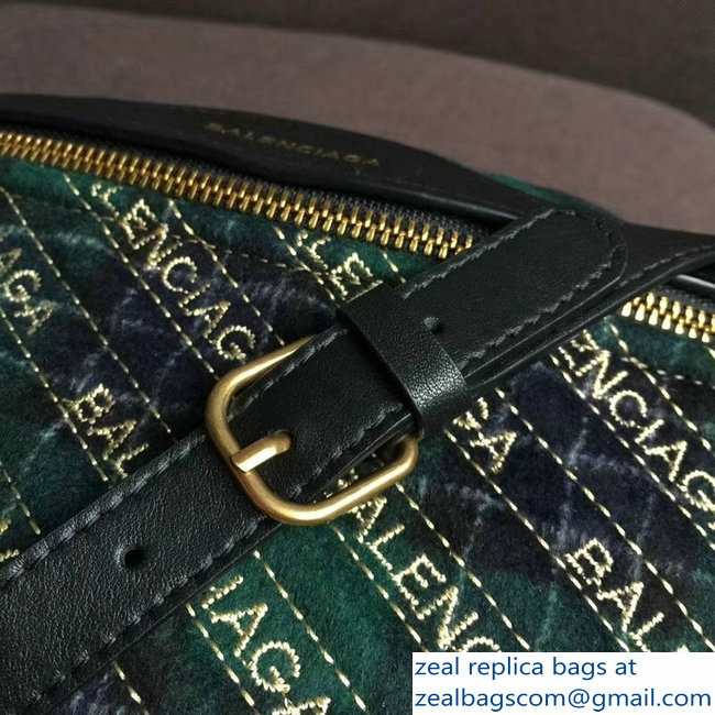 Balenciaga Souvenir Charms Jacquard Logo Belt Bag XS Tweed 05 2018 - Click Image to Close