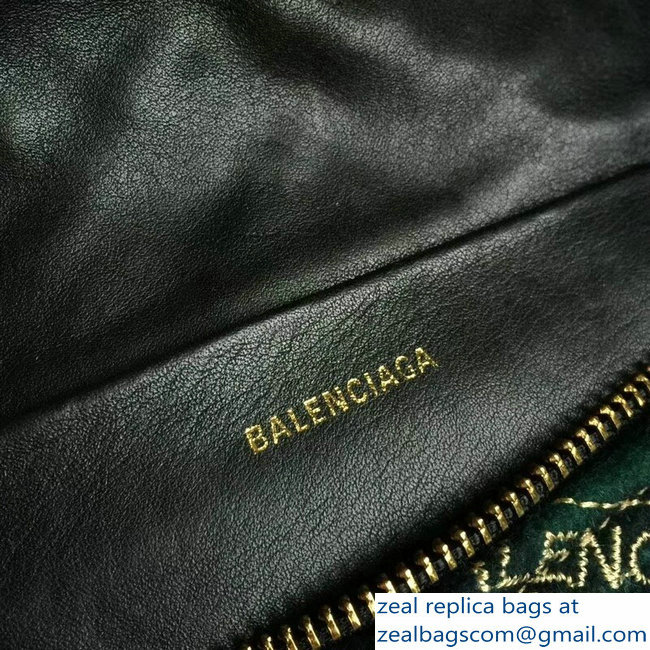 Balenciaga Souvenir Charms Jacquard Logo Belt Bag XS Tweed 05 2018