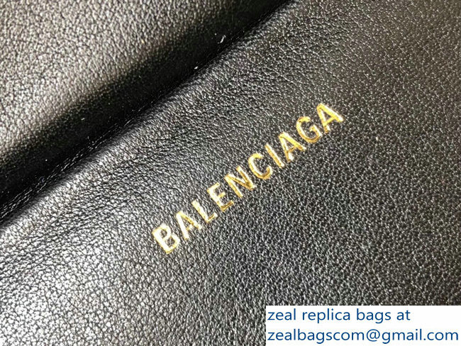 Balenciaga Souvenir Charms Jacquard Logo Belt Bag XS Velvet Black 2018