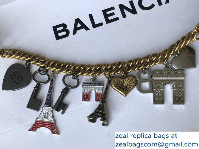 Balenciaga Souvenir Charms Jacquard Logo Belt Bag XS Velvet Black 2018 - Click Image to Close