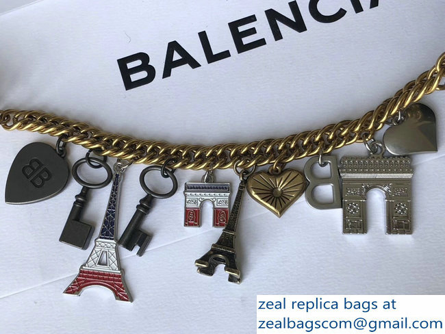 Balenciaga Souvenir Charms Jacquard Logo Belt Bag XS Velvet Black 2018