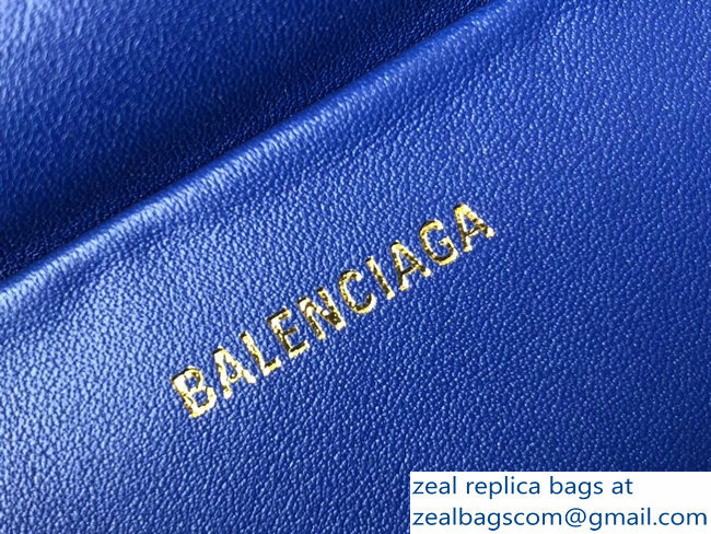 Balenciaga Souvenir Charms Jacquard Logo Belt Bag XS Velvet Blue 2018