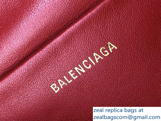 Balenciaga Souvenir Charms Jacquard Logo Belt Bag XS Velvet Red 2018