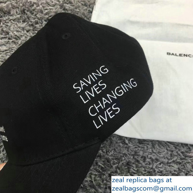 Balenciaga Supports World Food Programme Cap Baseball Hat Black