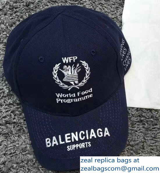 Balenciaga Supports World Food Programme Cap Baseball Hat Blue