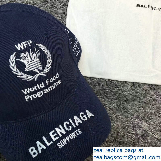 Balenciaga Supports World Food Programme Cap Baseball Hat Blue