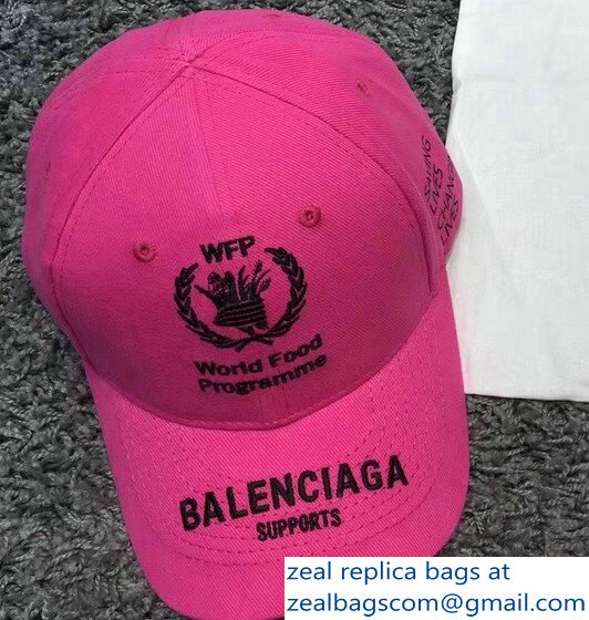 Balenciaga Supports World Food Programme Cap Baseball Hat Fuchsia