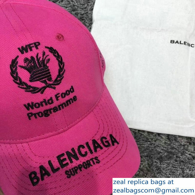 Balenciaga Supports World Food Programme Cap Baseball Hat Fuchsia