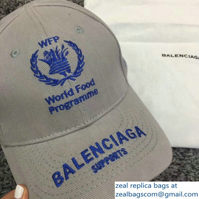 Balenciaga Supports World Food Programme Cap Baseball Hat Gray