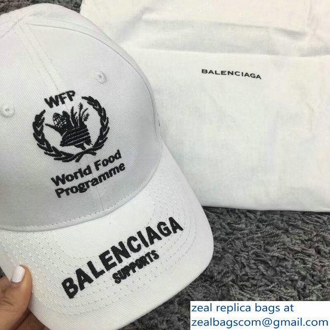 Balenciaga Supports World Food Programme Cap Baseball Hat White